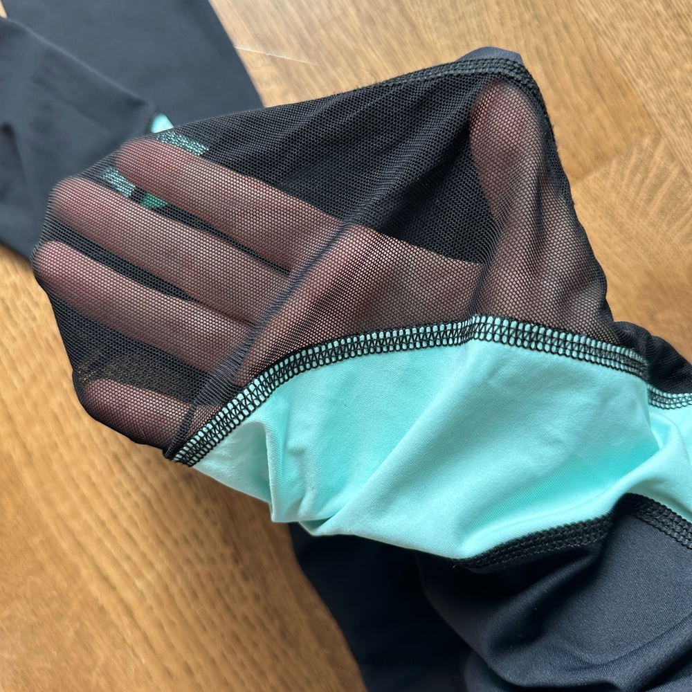 [alala] blue and black mesh panel leggings - Picture 5 of 6